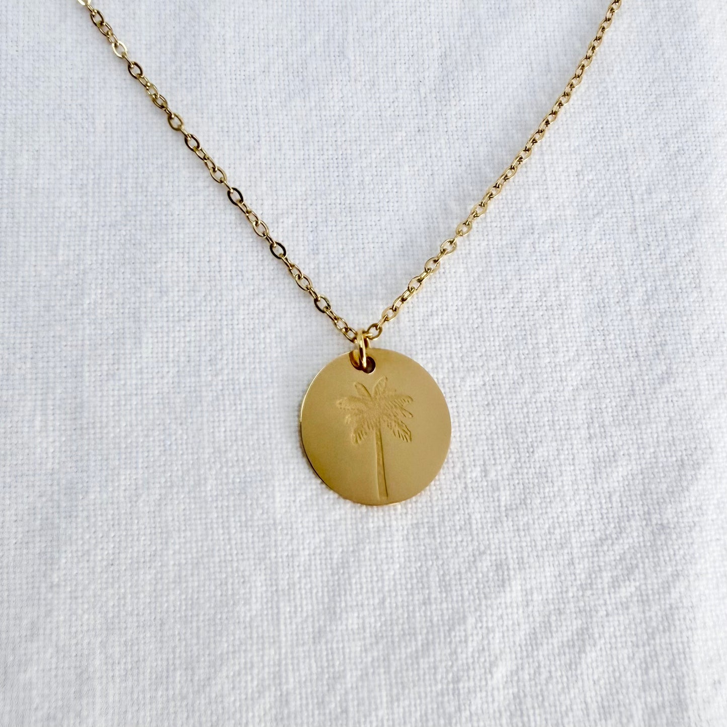 18K Gold Plated Palm Tree Necklace