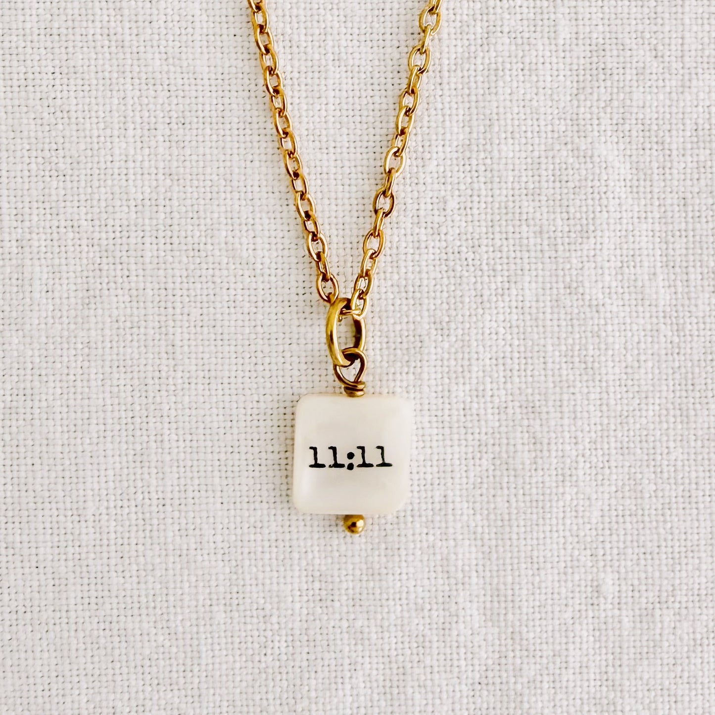 11:11 18k gold plated pendant