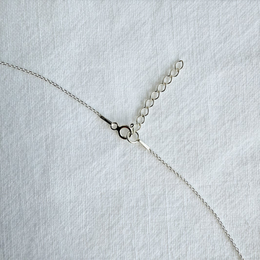 Collier palmier de Californie carré sur chaine argent massif