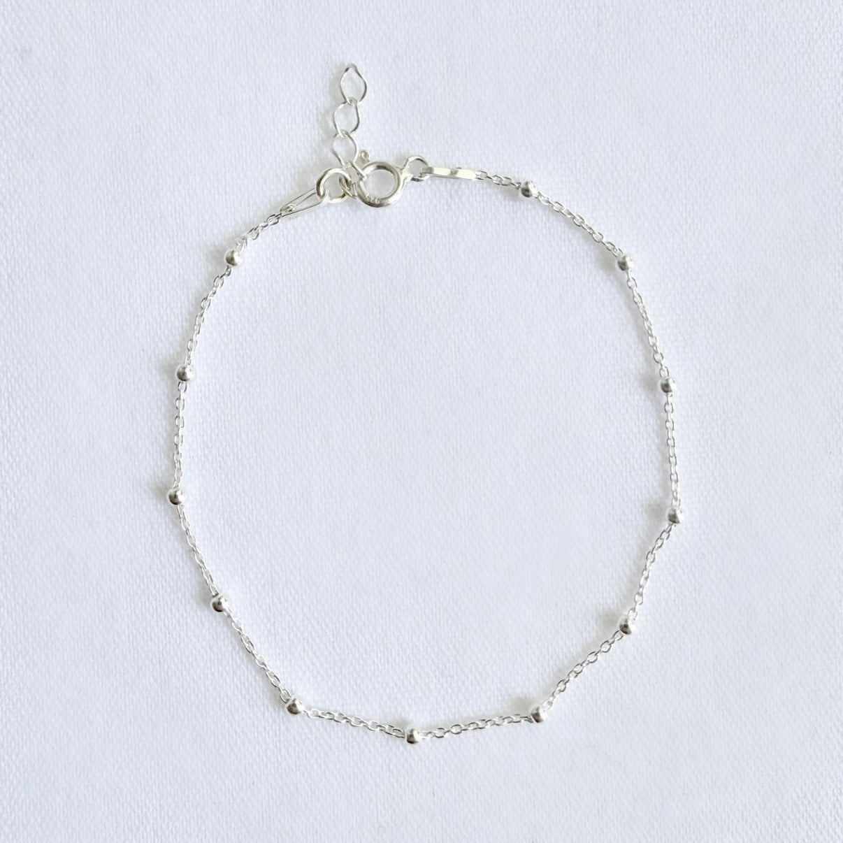 Ball chain bracelet sterling silver