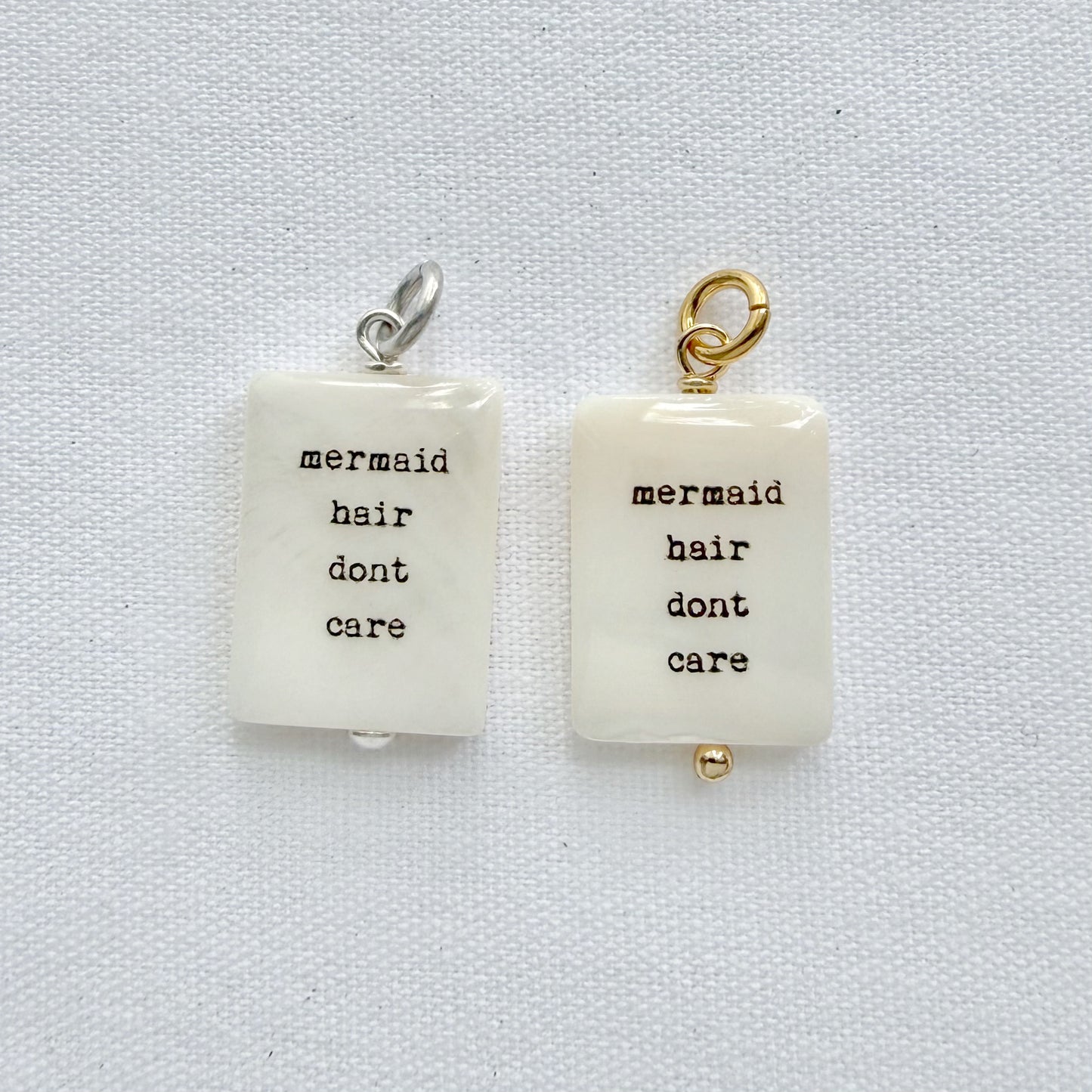 Mermaid hair don't care pendant