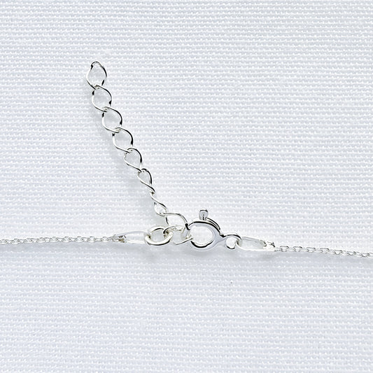 Collier arc-en-ciel rouge en argent sterling