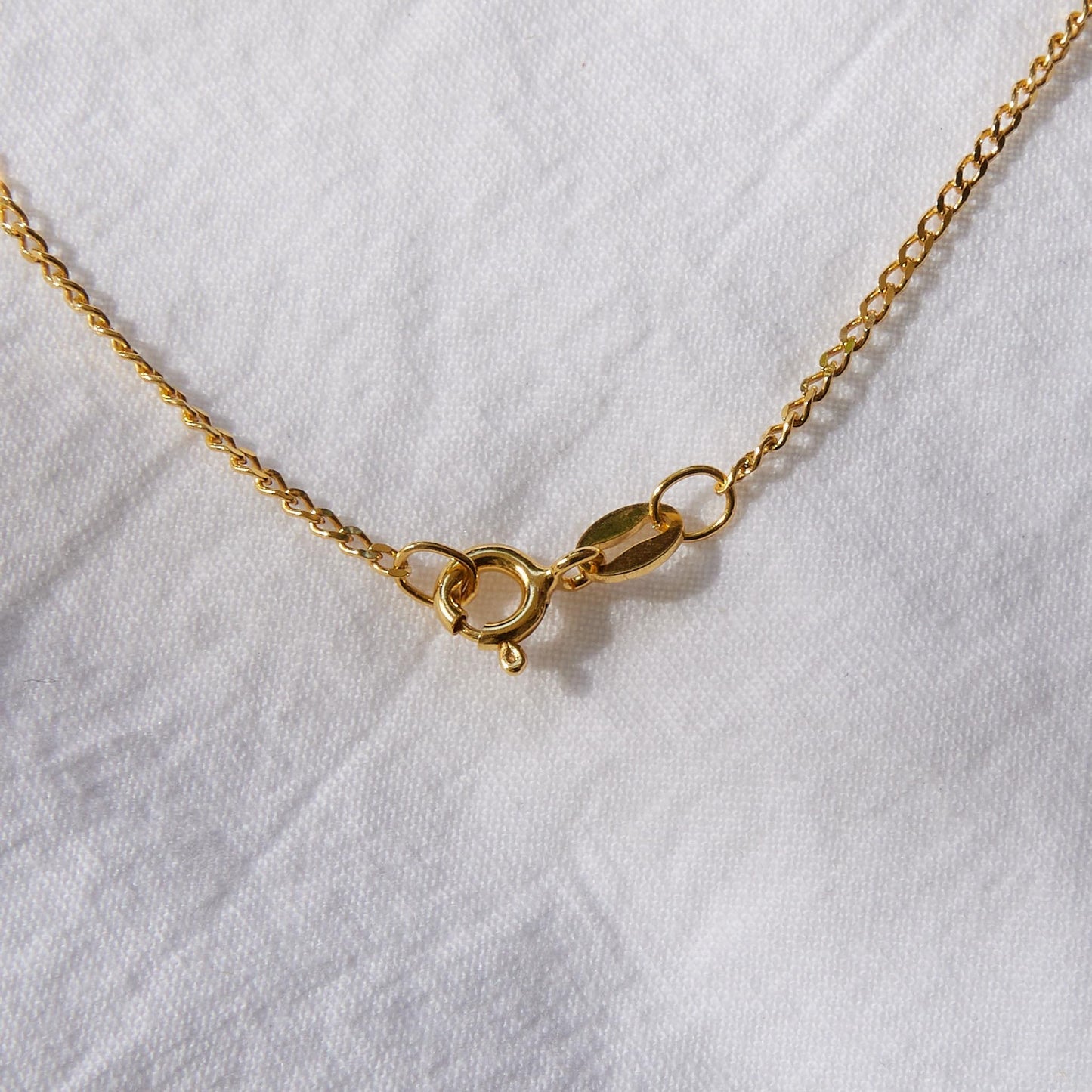 Oval California Palm necklace 24k gold plated sterling silver