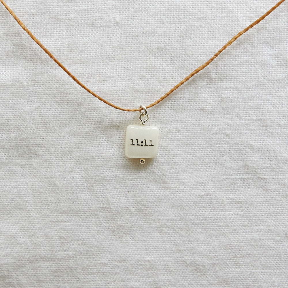11:11 cord necklace sterling silver