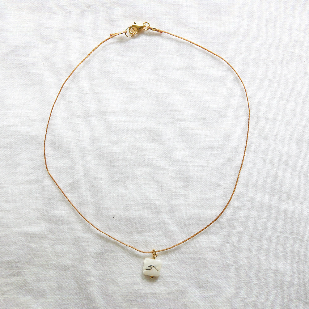 Wave cord necklace