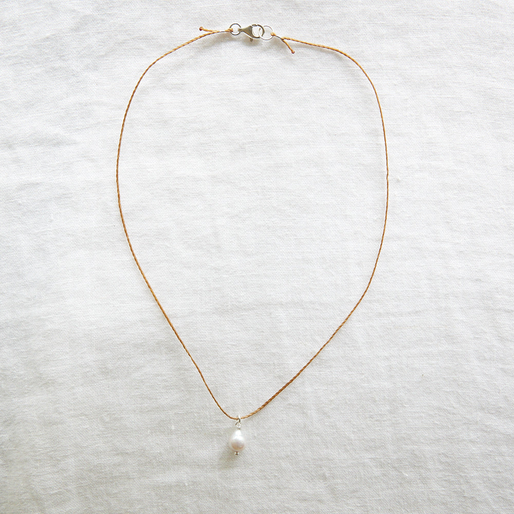 Freshwater pearl cord necklace