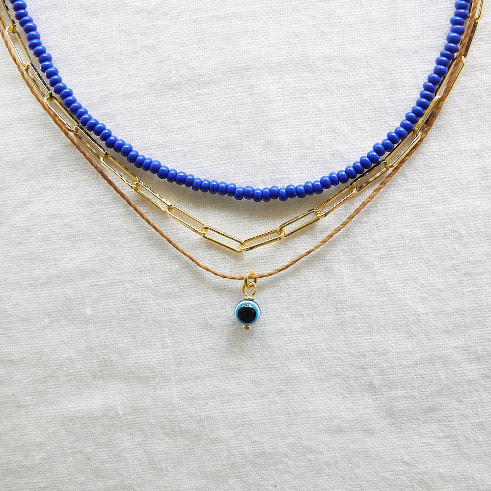 Evil eye cord necklace