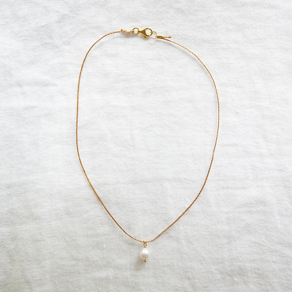 Freshwater pearl cord necklace