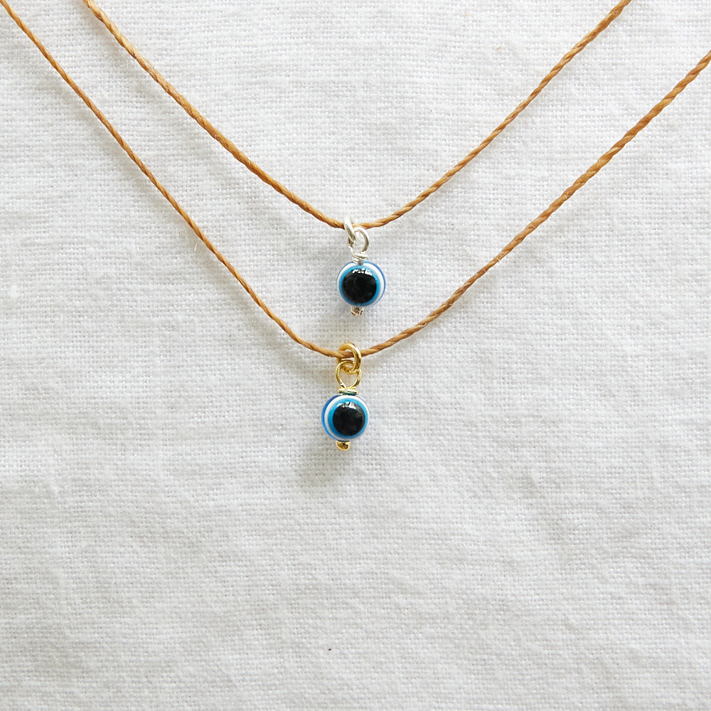 Evil eye cord necklace