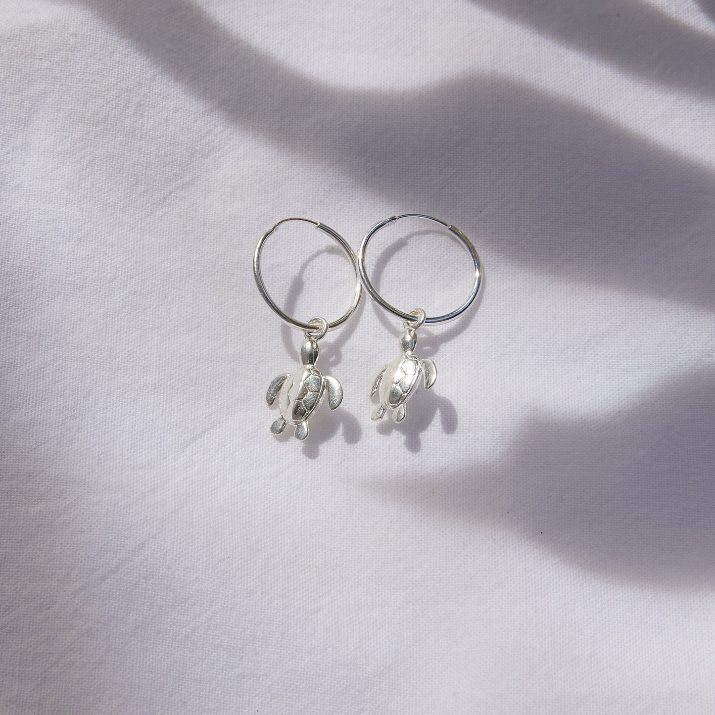 Tortue Hoops argent sterling