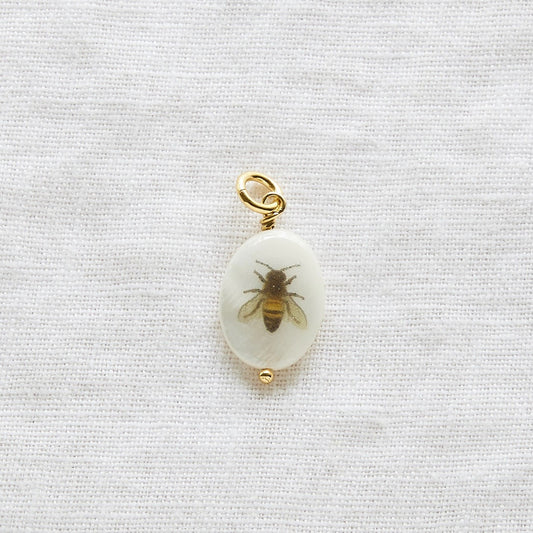 Bee oval pendant