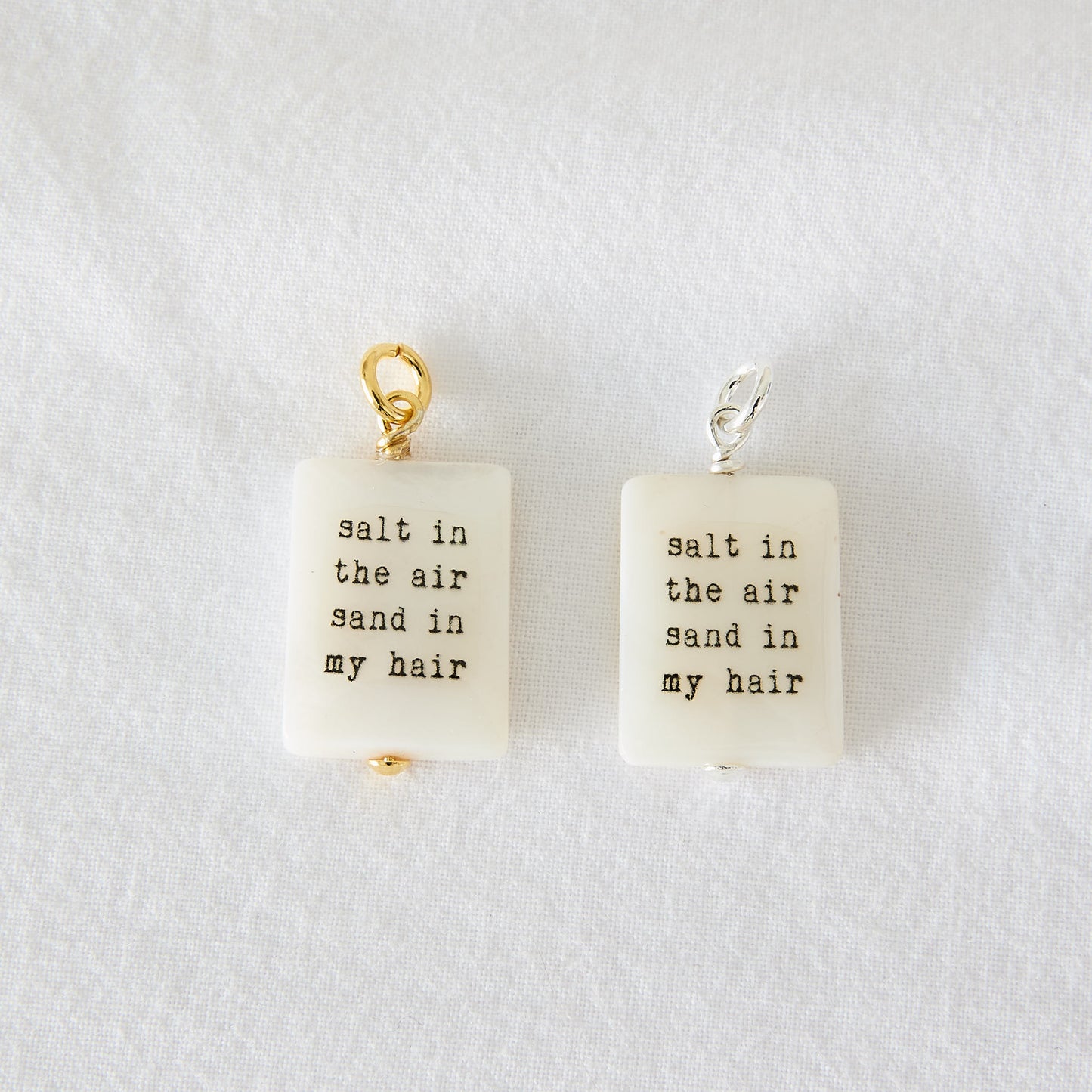 Salt in the air sand in my hair pendant