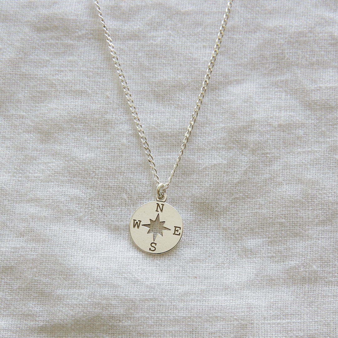 Compass Necklace sterling silver