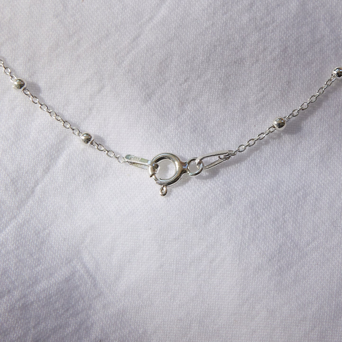 Seashell on sterling silver ball chain