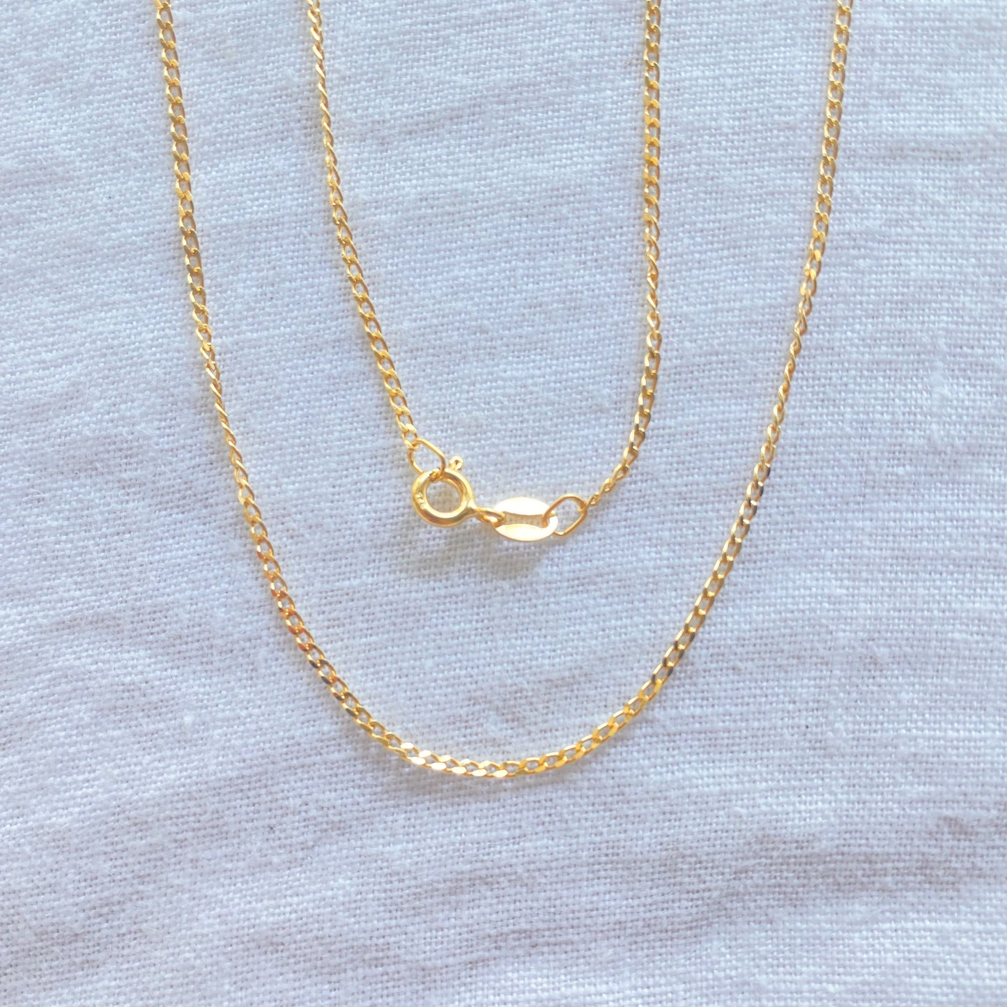Collier chaîne gourmette plaqué or 24 carats