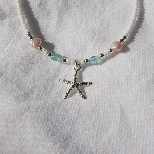 Sunlit Starfish Necklace sterling silver