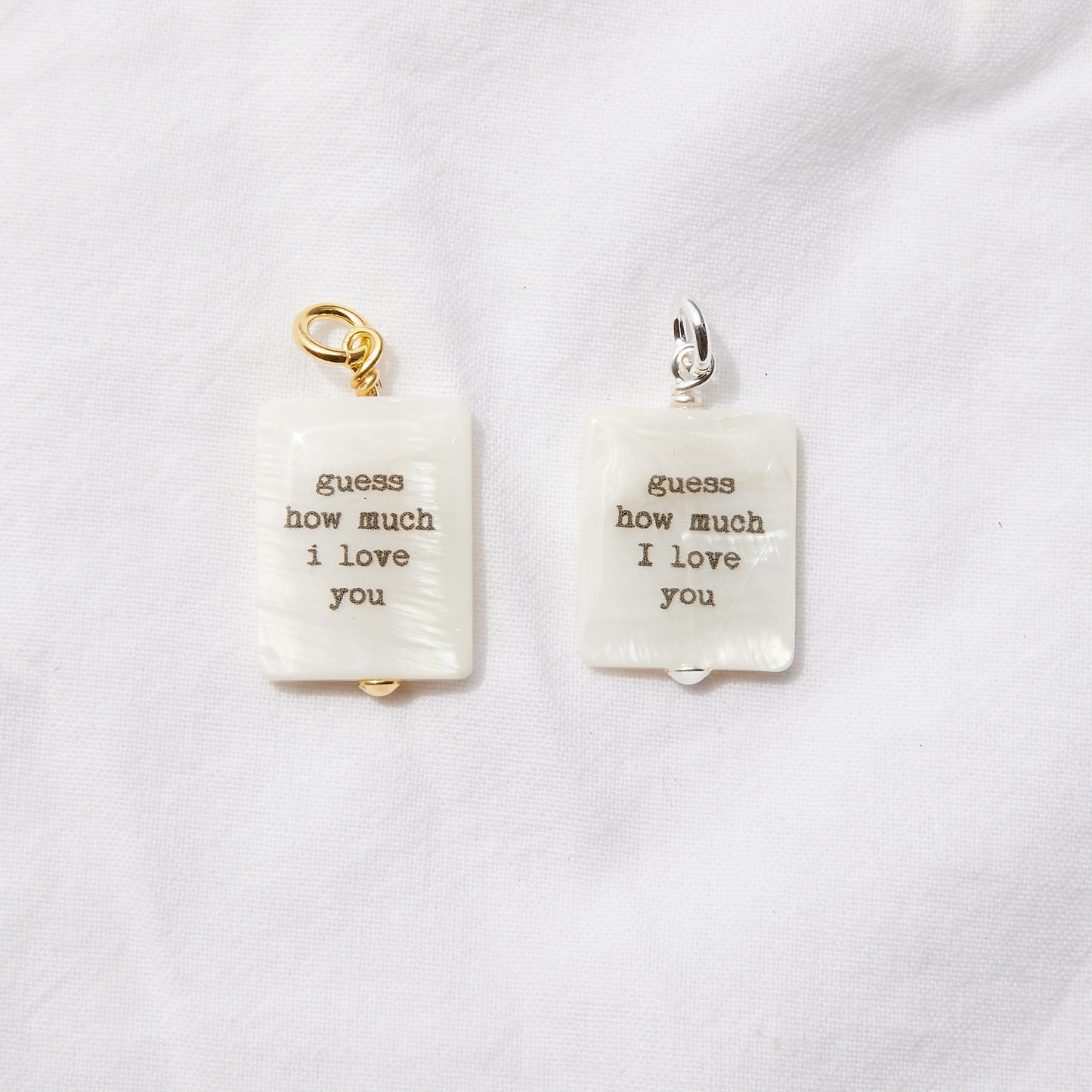 Devinez combien je t'aime pendentif