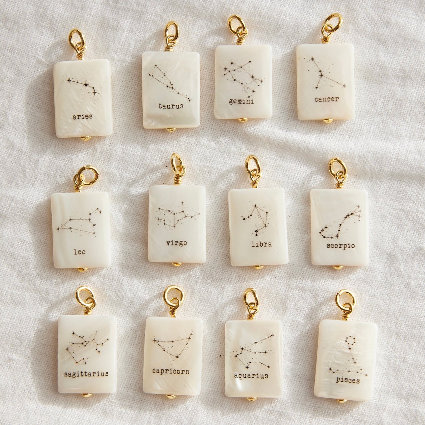 Zodiac Necklace 24k Gold plated