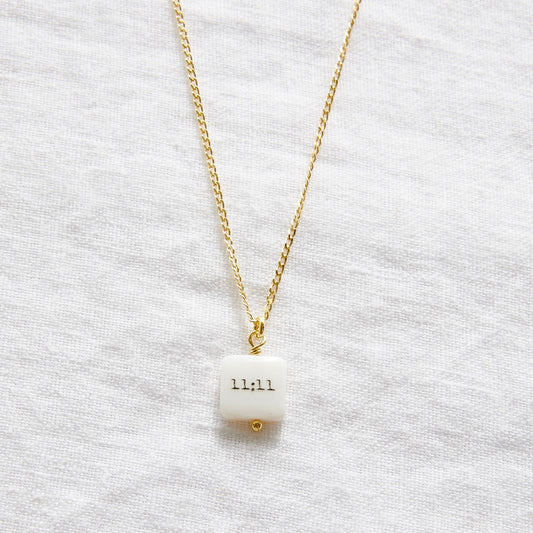 11:11 Necklace 24k Gold Plated Sterling Silver