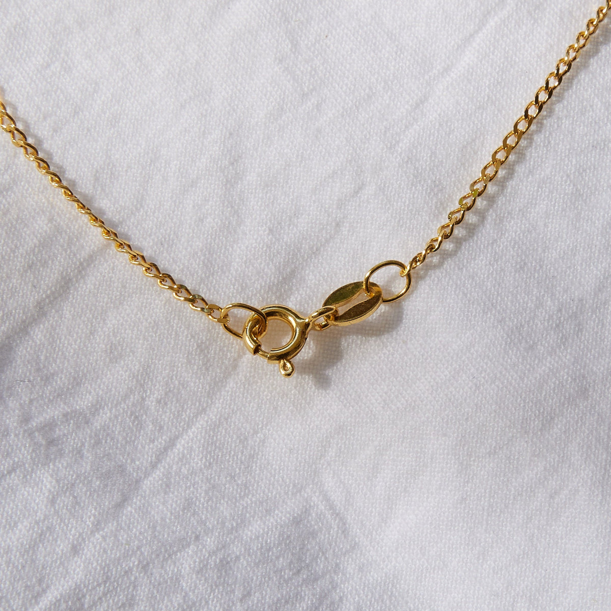 Heart necklace 24k Gold plated sterling silver