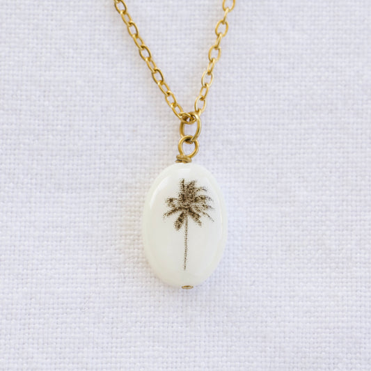 Breeze Palm tree Gold plated necklace