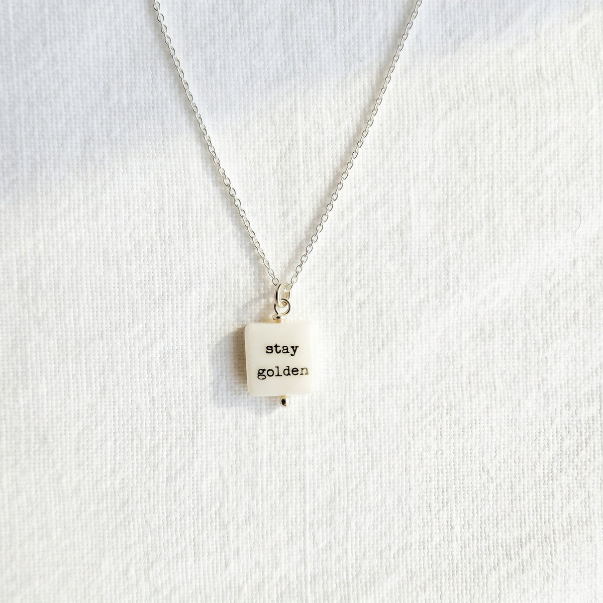 Stay Golden sterling silver necklace