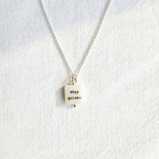 Stay Golden sterling silver necklace
