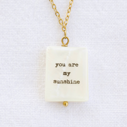 You are my SUNSHINE 18K Gold Necklace