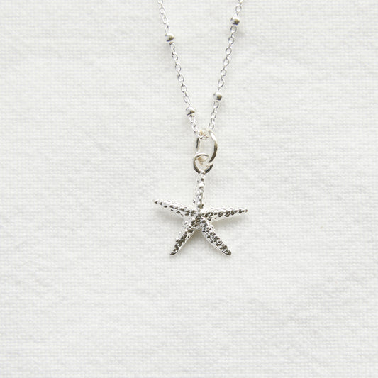 Starfish on sterling silver ball chai