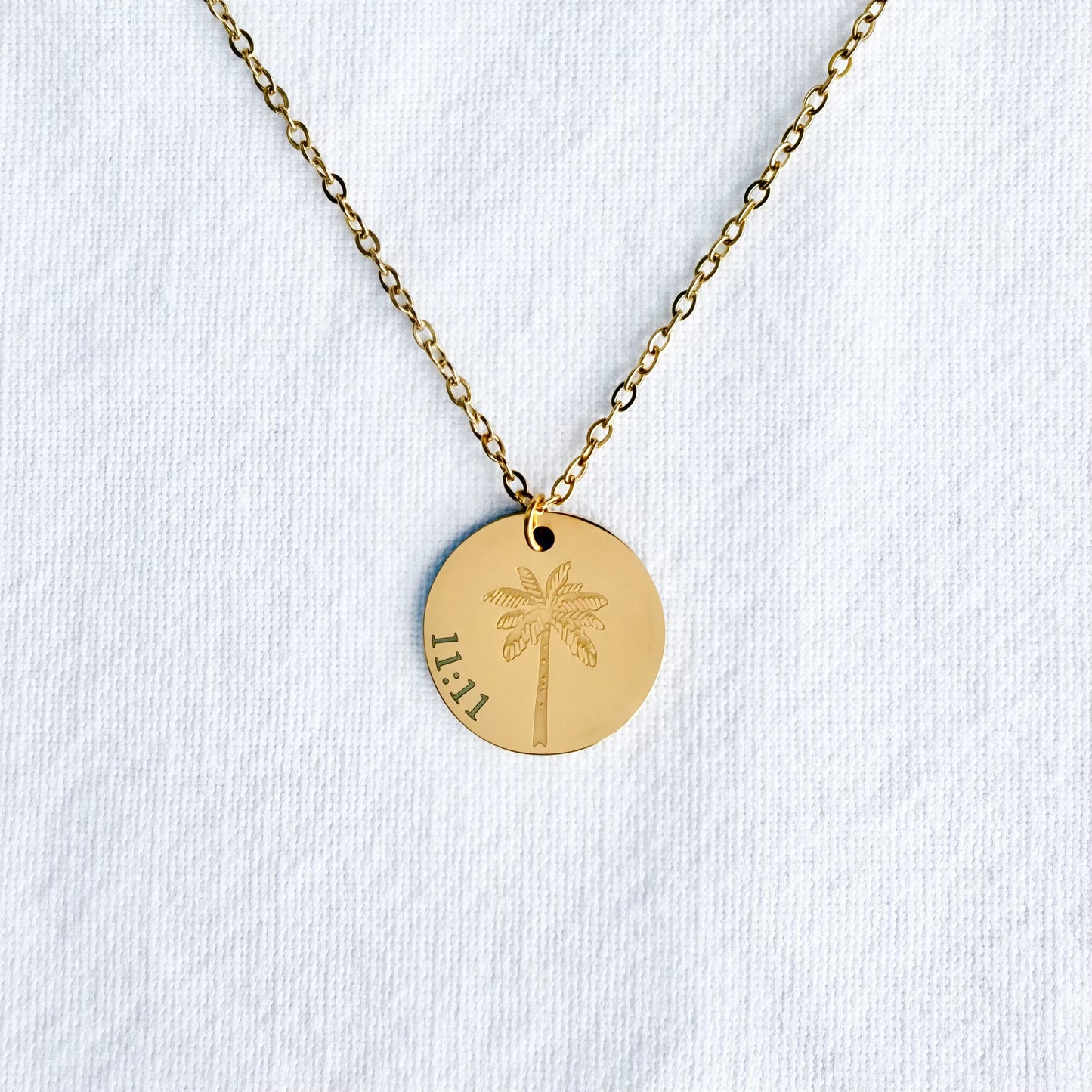 Palm with 11:11 Necklace