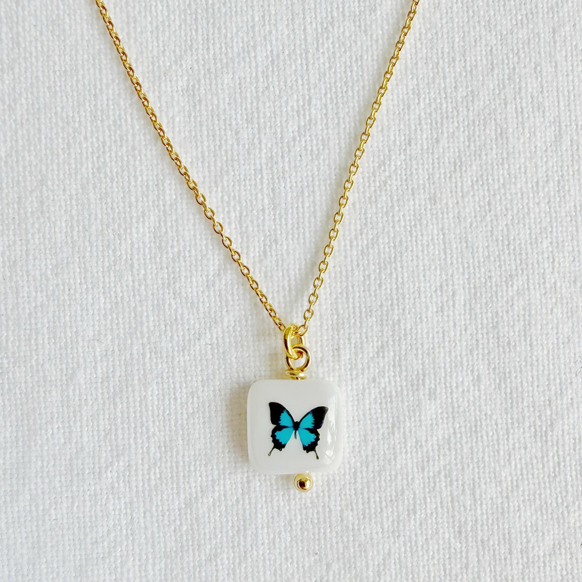 Ulysses Butterfly on Gold Fine Chain