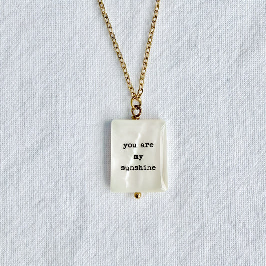 You are my SUNSHINE 18K Gold Necklace