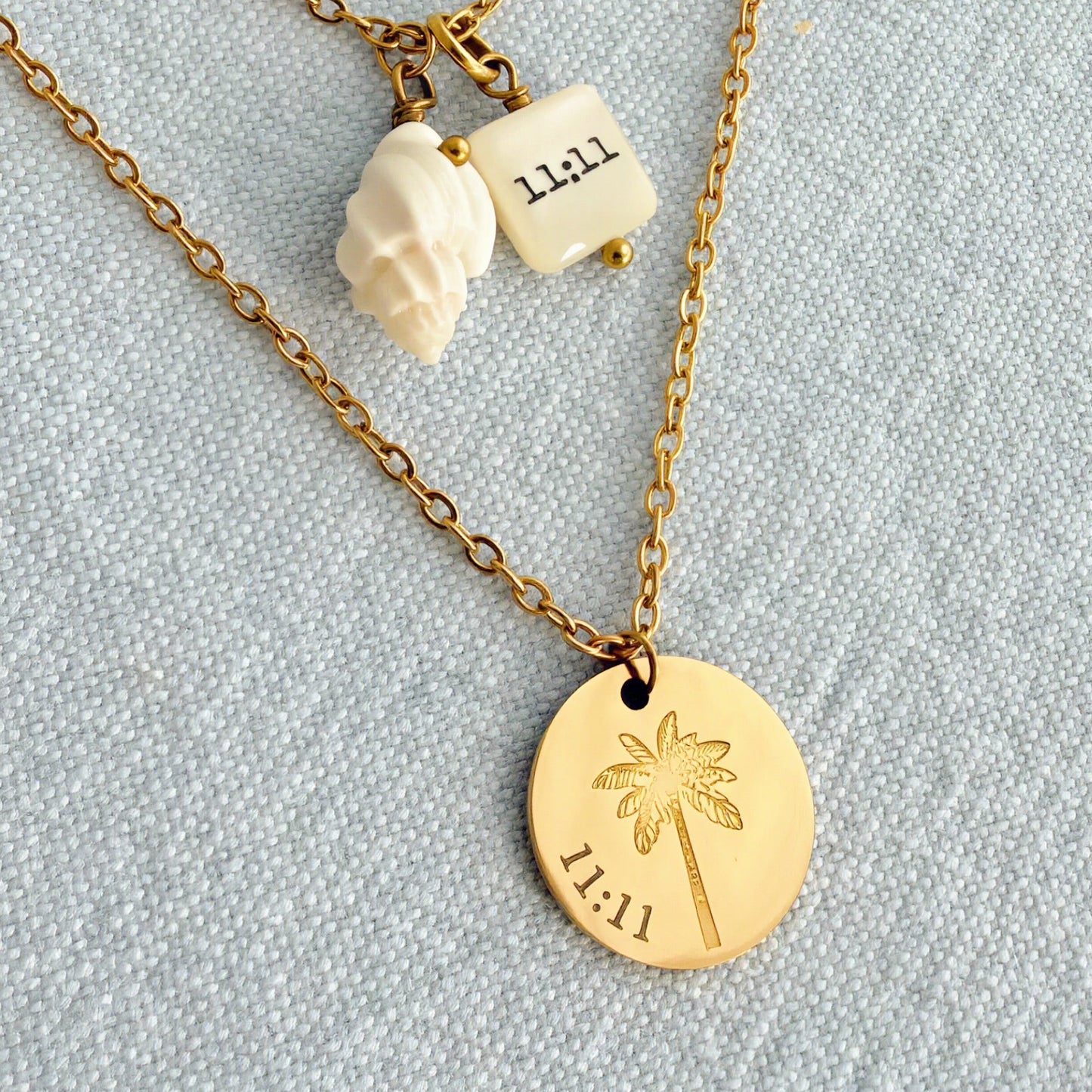 Palm with 11:11 Necklace