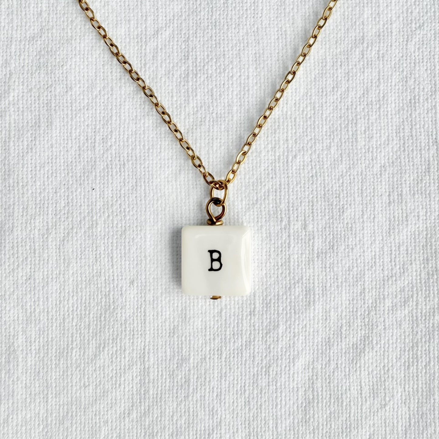 Petite Letter on 18K Gold Necklace