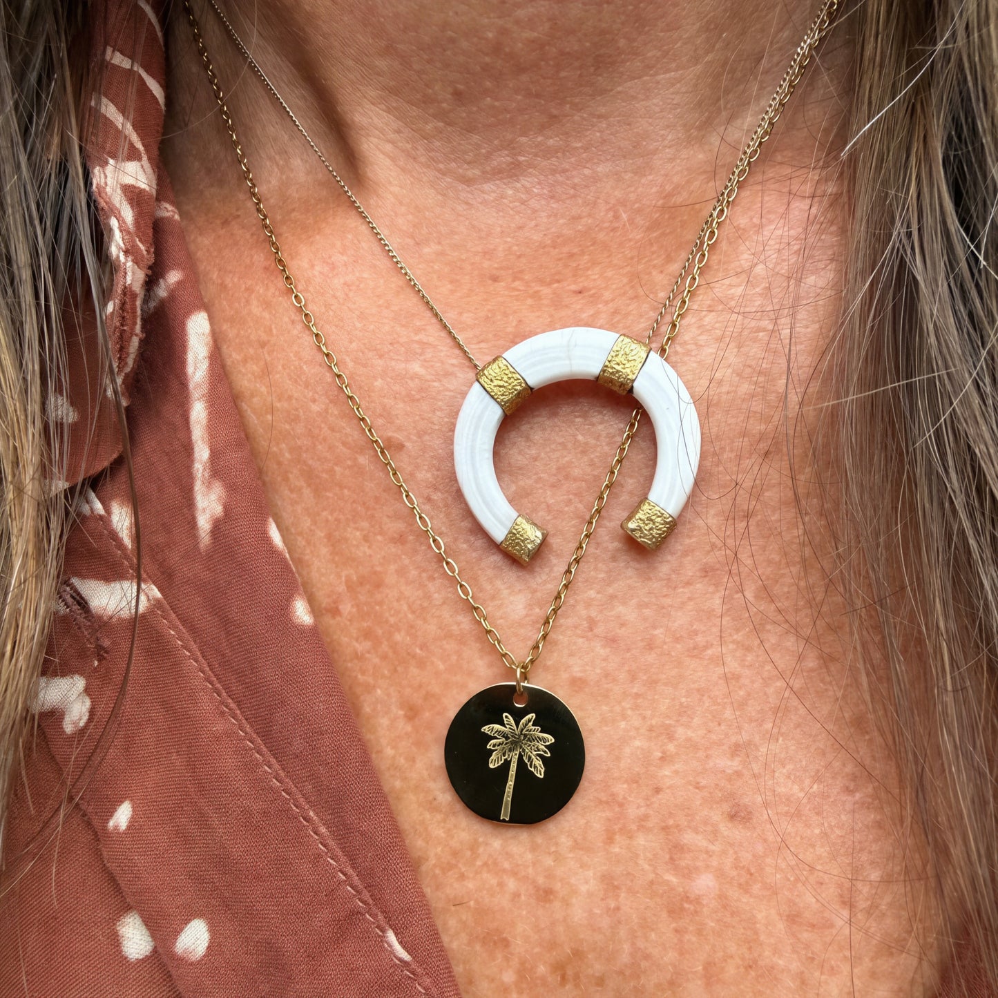 18K Gold Plated Palm Tree Necklace
