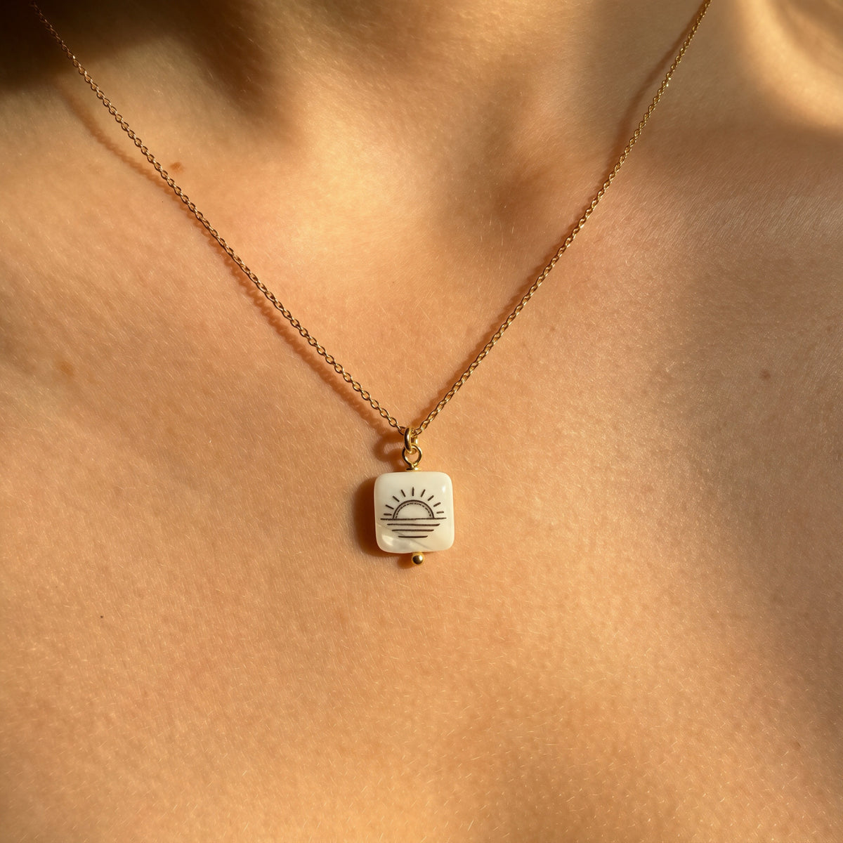 Sunrise 24k Gold Plated sterling silver necklace