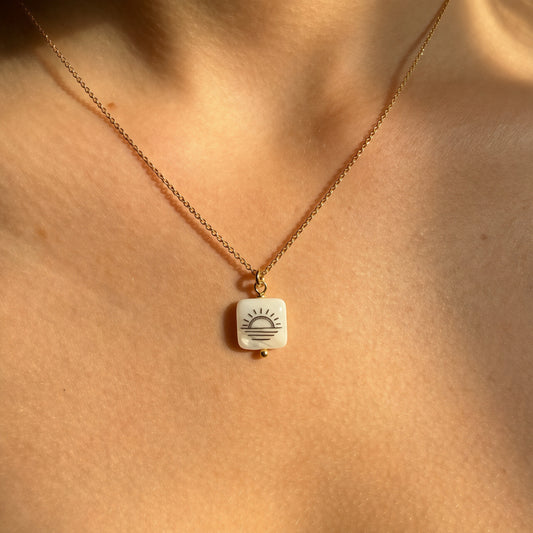 Sunrise 24k Gold Plated sterling silver necklace