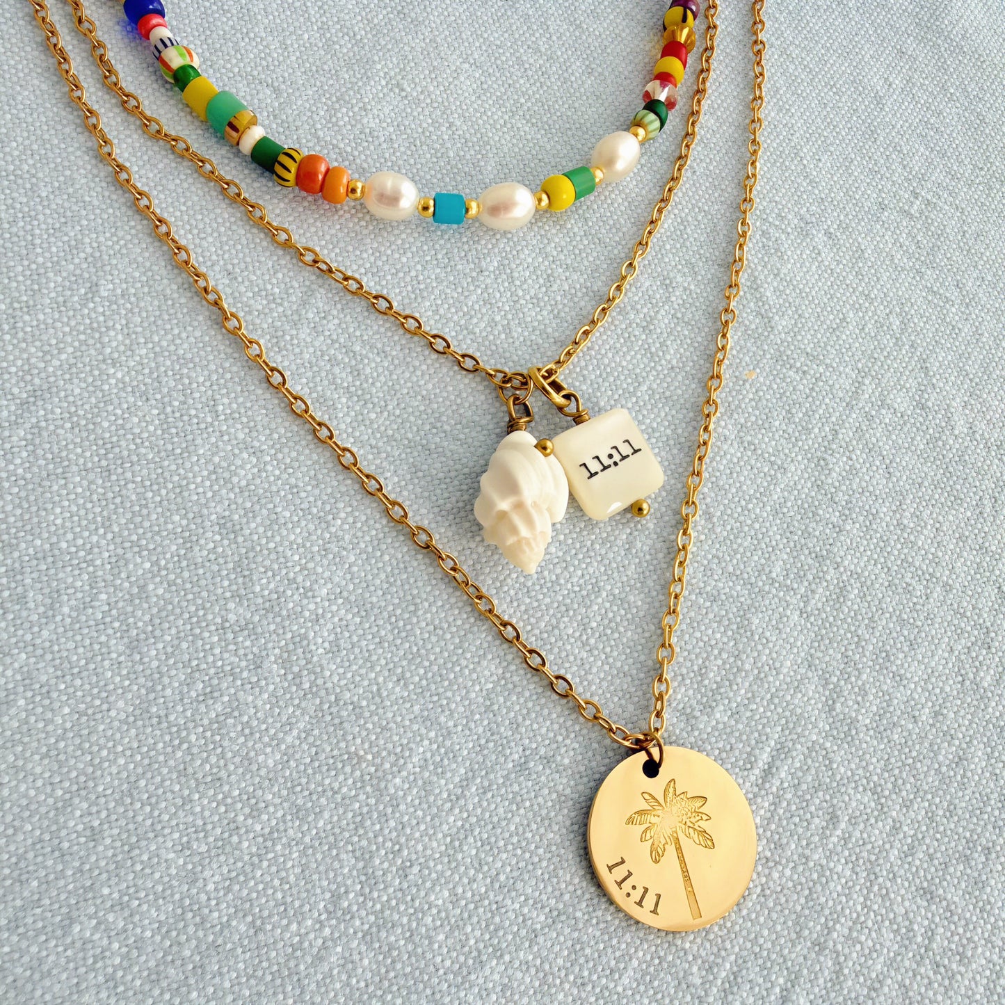 Palm with 11:11 Necklace
