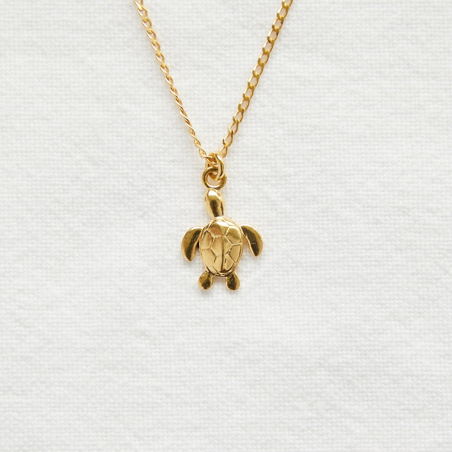 Turtle Necklace 24k Gold Plated Sterling Silver