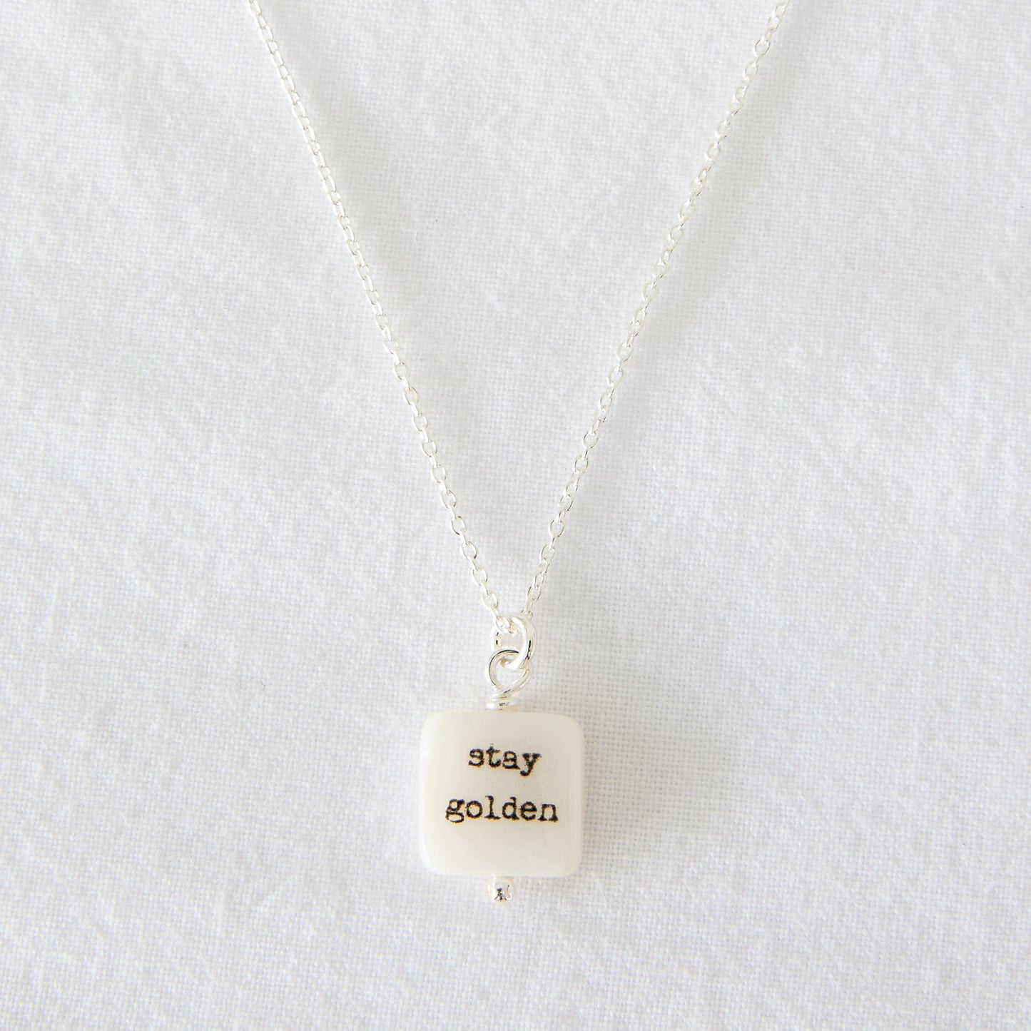 Stay Golden sterling silver necklace
