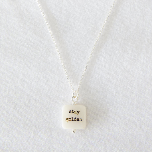 Stay Golden sterling silver necklace