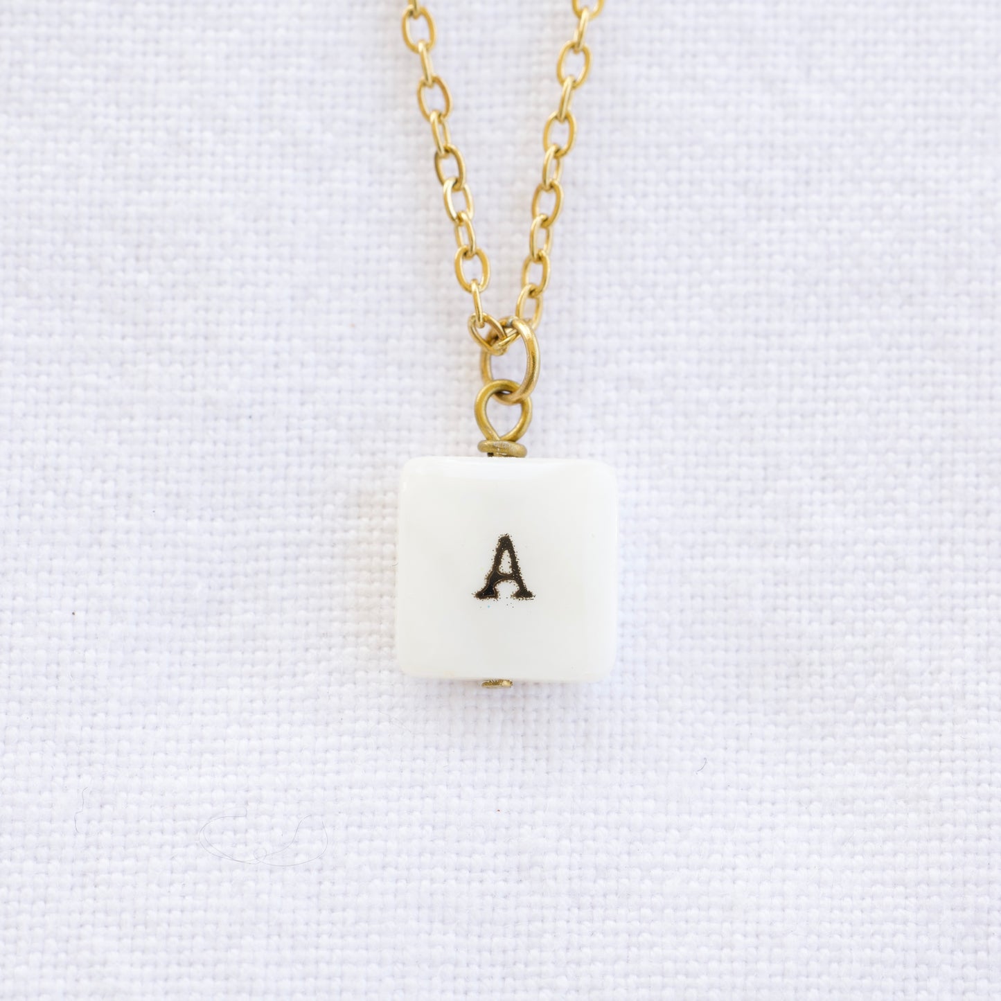 Petite Letter on 18K Gold Necklace