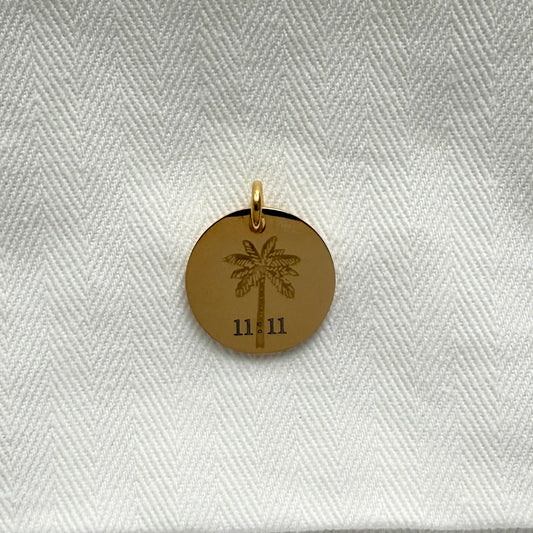 Palm Tree with 11:11 waterproof pendant