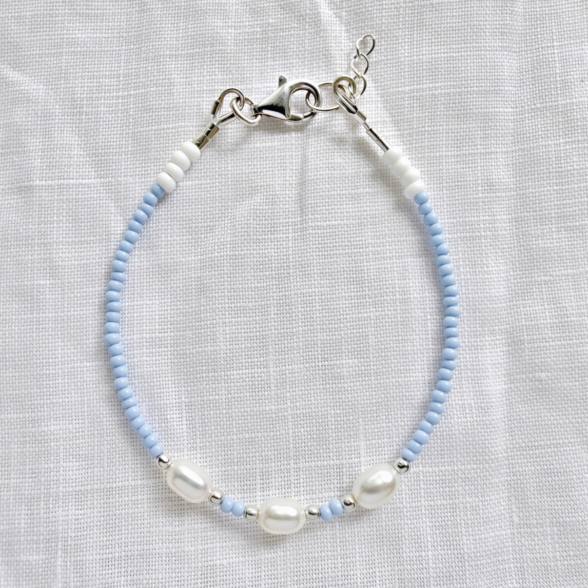 Sky Blue beaded bracelet