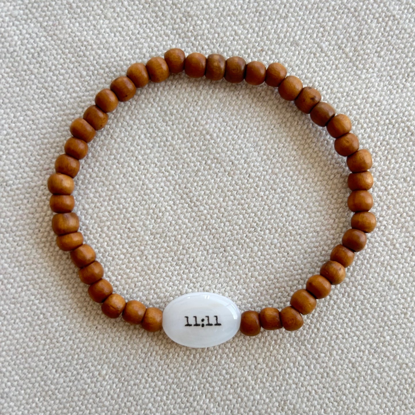 11:11 wooden beaded bracelet