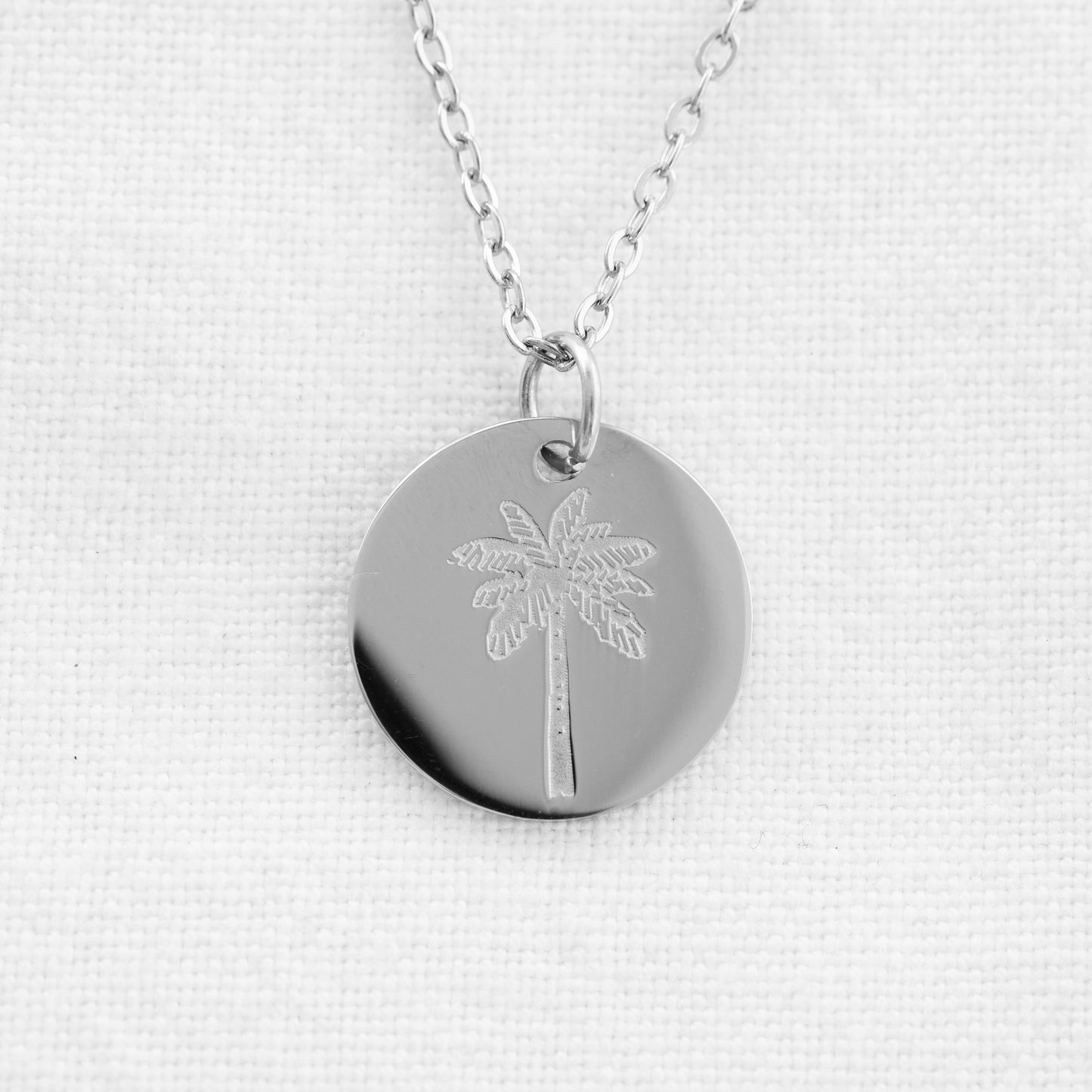 Palm Tree Necklace Stainless Steel