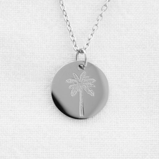 Palm Tree Necklace Stainless Steel