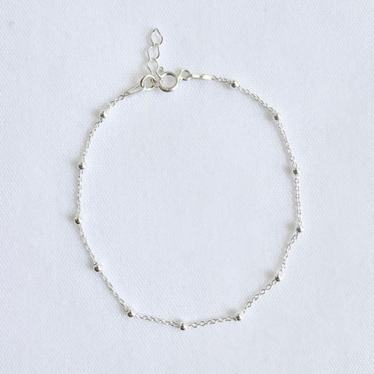 Ball chain bracelet sterling silver