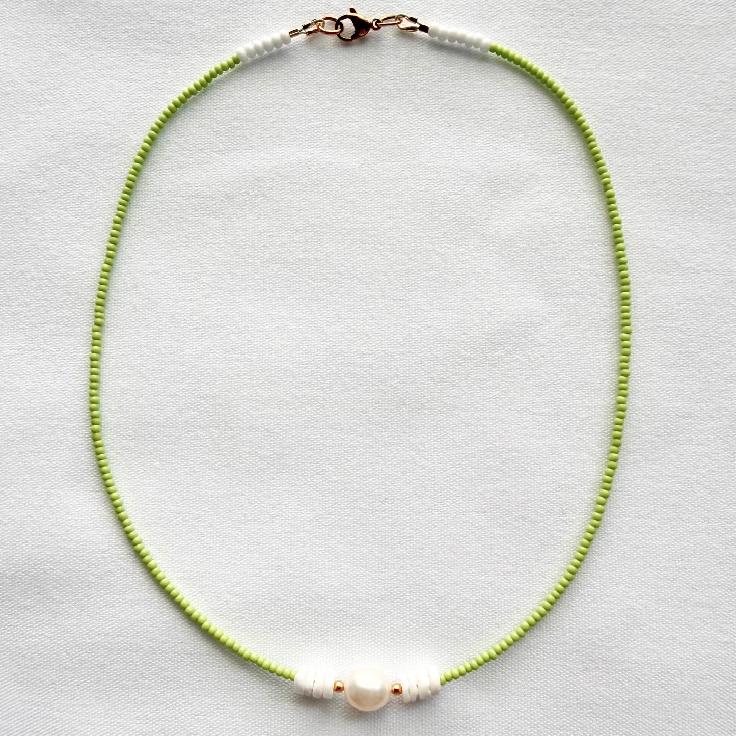 Freshwater pearl and shell necklaces