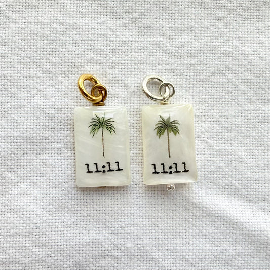 California palm 11:11 pendant